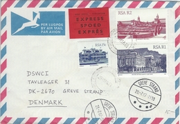 South Africa - Airmail - Express Letter. Sent To Greve Strand  Denmark 1987.  H-730 - Luftpost