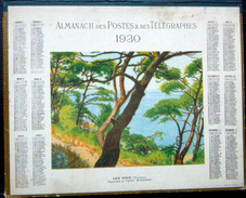 CALENDRIER ALMANACH DES POSTES PTT 1930 LES PINS  DEPARTEMENT DU CHER   POSTES ET TELECOMMUNICATION - Tamaño Grande : 1921-40