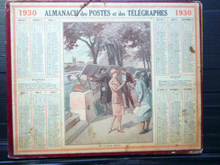 CALENDRIER ALMANACH DES POSTES PTT 1930 LES QUAIS A PARIS  DEPARTEMENT DU RHONE   POSTES ET TELECOMMUNICATION - Tamaño Grande : 1921-40