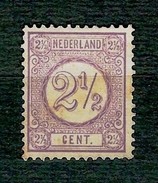 NEDERLAND 1876 - Numeral - 2,5 Lilla -  Mi:NL 33a - Nuovi