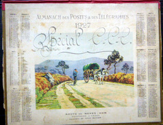 CALENDRIER ALMANACH DES POSTES PTT 1927 ROUTE DU MENEZ  DEPARTEMENT DE L'OISE   POSTES ET TELECOMMUNICATION - Formato Grande : 1921-40