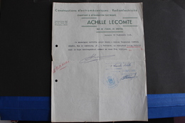 Fac-117 / Liège, Constructions électromécaniques - Radioélectricité - Achille Lecomte, Rue De L'Église,39, Ensival /1948 - Elettricità & Gas