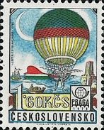 Czechoslovakia / Stamps (1977) L0088 (Air Mail Stamp): PRAGA 78 (Jean-Pierre Blanchard, 1785); Painter: J. Liesler - Luchtpost