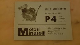 Minarelli Motore P4 1972 Manuale Uso Originale - Genuine Motorcycle Owner's Manual  - Betriebsanleitung - Moteurs