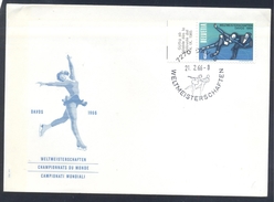 Switzerland 1966 Cover; Figure Skating; Eiskunstlauf; Patinage Artistique; World Championships Weltmeisterschaften Davos - Inverno
