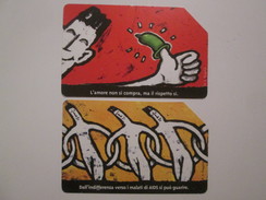 2 TELECARTES D' ITALIE / 2 PHONECARDS ITALY : SIDA - AIDS - Autres & Non Classés