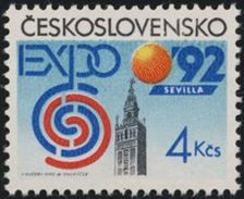 Czechoslovakia / Stamps (1992) 3004: World Exhibition EXPO 1992 Sevilla; Painter: Vaclav Kucera - 1992 – Siviglia (Spagna)