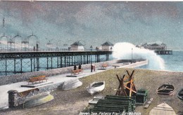 Sussex, Brighton, Rough Sea, Palace Pier (pk33524) - Brighton