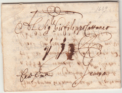 Amsterdam To Genova. Prefilatelica Con Contenuto Anno 1669. Fresca E Integra. - ...-1852 Prephilately