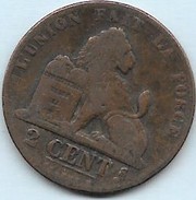 2 Centimes Cuivre Léopold I  1863 - 2 Cents