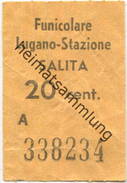 Schweiz - Funicolare Lugano-Stazione - Salita - Fahrschein - Europa