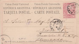 Argentine Entier Postal Pour L'Allemagne 1884 - Entiers Postaux