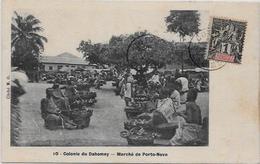 CPA DAHOMEY Afrique Noire Circulé Porto Novo Métier Marché - Dahomey