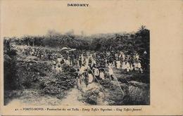 CPA DAHOMEY Afrique Noire Circulé Porto Novo Funérailles Du Roi TOFFA - Dahome