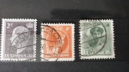 RARE SET LOT 2F+1 1/4F+25C LUXEMBOURG USED STAMP TIMBRE - Collections