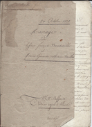 Acte Notarié/Contrat De Mariage/Dot/BOUDEVILLE-ROUILLON/Beffara Notaire Royal à Illiers L'Evéque/Nonancourt/1828   AR46 - Unclassified