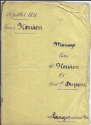 Acte Notarié/Contrat De Mariage/HERVIEU-DUPONT/Langer Notaire à Illiers L'Evéque/Nonancourt/1838   AR47 - Unclassified