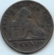 2 Centimes Cuivre Léopold I  1856 - 2 Cent