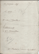 Acte Notarié/Testament/ROUILLON/Marcilly/Fontaine/ Notaire à Ivry La Bataille/Eure & Loir/1845  AR50 - Non Classés