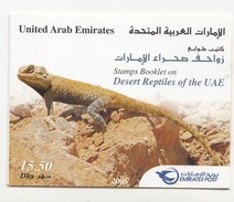 2005 United Arab Emirates Desert Reptiles Lizards Unexploded Booklet Carnet 6 Stamps  Complete MNH - Verenigde Arabische Emiraten
