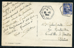 France - Cover - Oblitération " Toulon Dépot Des équipages" En 1950 Sur Carte Postale Du Croiseur Gloire Ref F97 - Seepost