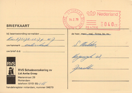 1979 Roodfrankering PB Op Firmabk Van ROTTERDAM Naar Drachten - Maschinenstempel (EMA)