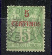 Maroc Ob N° 2 - 5 Centimos. S. 5c Vert Jaune - Type I  Surcharge Carmin . - Unused Stamps