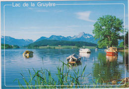 SUISSE,SWITZERLAND,SWISS, HELVETIA,SCHWEIZ,SVIZZERA , FRIBOURG,GRUYERE,LAC,BATEAU DE PECHE - Fribourg