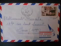 Reunion Lettre De Saint Pierre 1955 Pour Paris - Covers & Documents