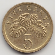 @Y@   Singapore  5 Cents  1989   (4594) - Singapour