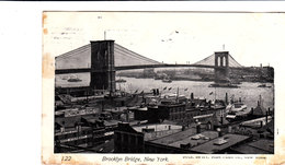 BROOKLYN BRIDGE NEW YORK Belle Cpa Animée Circulée En 1904 Bon état Voir Scans - Brooklyn
