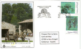 ANDORRA: Tricycles Anciens, Lettre FDC Andorra La Vella, Adressée En España - Covers & Documents