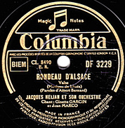 78 T.- 25 Cm - état B -  JACQUES HEIAN - RONDEAU D'ALSACE - ECOUTEZ LA SAMBA - 78 T - Disques Pour Gramophone