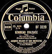 78 T.- 25 Cm - état B -  JACQUES HEIAN - RONDEAU D'ALSACE - ECOUTEZ LA SAMBA - 78 T - Discos Para Fonógrafos