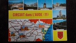 Delcampe - CPSM DEPARTEMENT DE L AUDE 11  CIRCUIT GEOGRAPHIQUE ED AUDUMARES  1972 - Landkarten