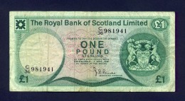 Banconota Scotland 1 Pound 1981 Circolata - 1 Pond