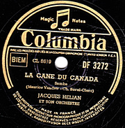 78 T.- 25 Cm - état B -  JACQUES HEIAN - LA CANE AU CANADA - ELLE AIMAIT - 78 T - Disques Pour Gramophone