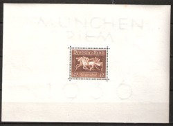 Germany  Reich 1936 Galopp Races "Das Braune Band Of Germany", Munich-Riem  Mi Bloc  4 MNH(**) - Blocchi