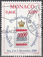 Monaco 1999 Michel 2480 O Cote (2008) 1.00 € Logo Expositions Philatéliques Internationales Monaco 2000 Cachet Rond - Used Stamps