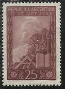 ARGENTINA 1948 PRESIDENT JUAN PERON CENT. 25 25c MNH - Neufs