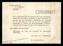 3rd Reich Netherland Legion Germanic Waffen SS Volunteer Invitation Docume 70497 - Non Classificati