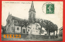 Saint Chéron - L'église Et La Place - 91 Essonne - Saint Cheron