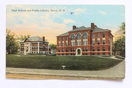 HIGH SCHOOL AND PUBLIC LIBRARY, DOVER, N.H. NEW HAMPSHIRE, USA, 1914 - Dover