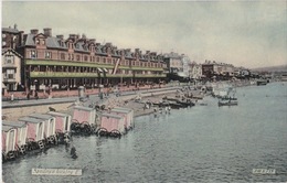 POSTCARD ISLE OF WIGHT (IOW) SANDOWN BEACH, Bathing Huts, Boats. J. WELCH, 1900s - Sandown