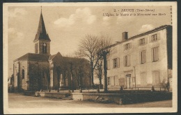 Brioux - L'Eglise, La Mairie, Et Le Monument Aux Morts -   Daw2250 - Brioux Sur Boutonne
