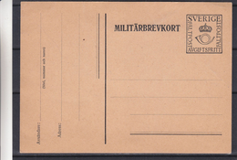 Suède - Carte Postale Militaire De 1929 - Militaire Zegels