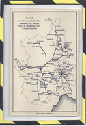 LINEE DELLE FERROVIE DELLO STATO AMMESSE ALLA VENDITA DELLE TESSERE DEL PIEMONTE - Eisenbahnverkehr