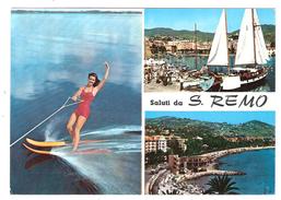 Ski Nautique / Waterskiing & PIN UP  Sur Carte " Saluti Da S SAN REMO ", Italia , 1962, TB - Wasserski