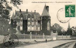 CPA - COURTALAIN (28) - Aspect Du Château Et De La Route D'Arrou En 1912 - Courtalain
