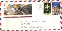 Enveloppe Illustrée Oblitérée Papeete 1991. - Cartas & Documentos